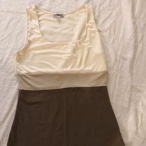 Express cream and tan business casual tank